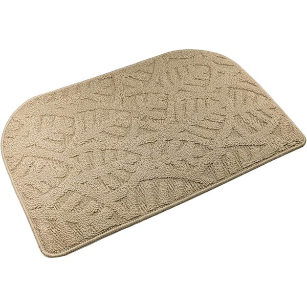 Dörrmatta för inomhusbruk, 30\"x18\", lågprofilerad maskintvättbar köksmatta, absorberande halvcirkelformad entrématta Beige