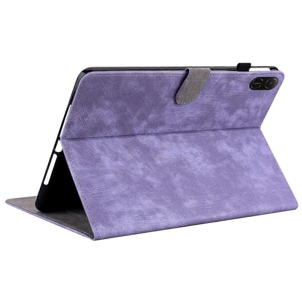 För Honor Pad X8a Fodral Tiger Avtryck Anti-Rep PU Läder Tablet Skydd - Lila