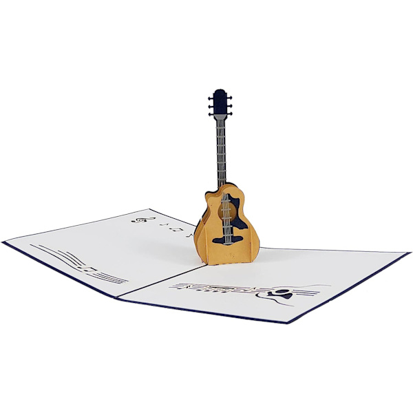 Gitar Design 3D Pop Up Kort Gratulasjonskort Bursdagskort Gitar Gave Musikkgave Til Gitarist Musiker