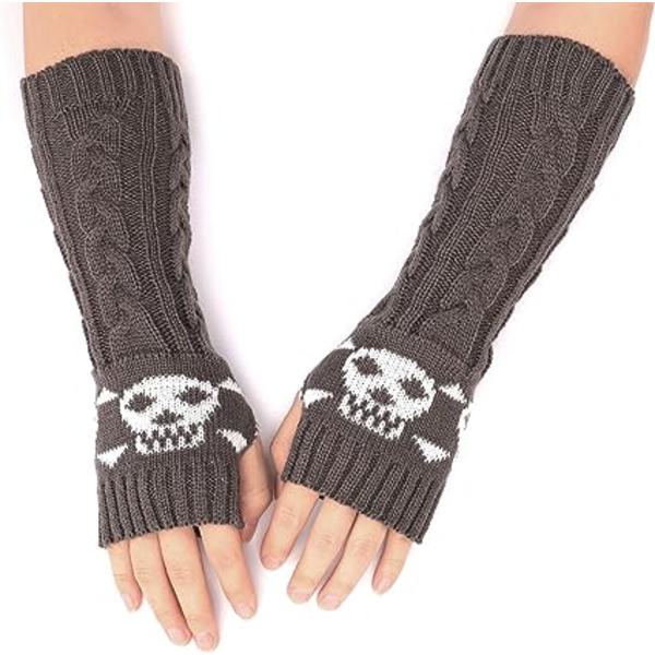 Sormikkaat Punk Skull Kädenlämmitin Cosplay Kirjoittamiseen Ajoon