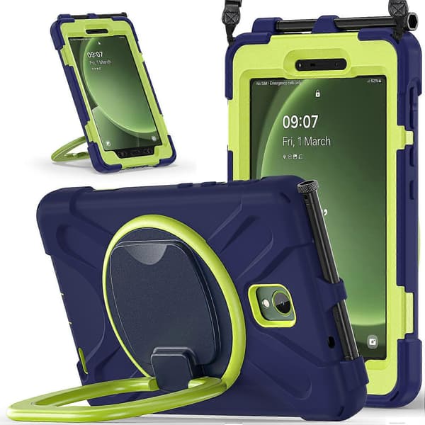 För Samsung Galaxy Tab Active5 SM-X300 Fodral Ställ Robust Tablet Skydd med Axelrem