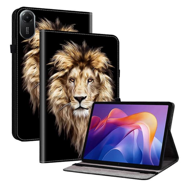 Läderfodral för Xiaomi Redmi Pad 2 Mönstertryckt Ställ Tablet Skydd med Kortfack