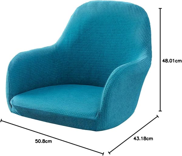 Elastiskt stolsöverdrag, restaurang- och kontorsstolsöverdrag, skyddande överdrag Bluestone Blue
