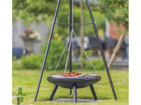 Hängande grill och eldstad för öppen eld - 58 cm