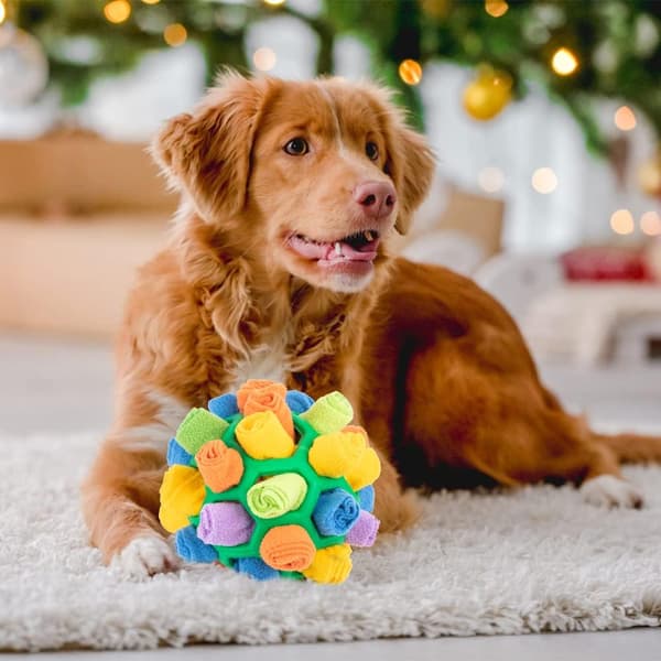 Snuffle-måtte til hunde, interaktivt hundelegetøj, bold, hundepuslespil, hundemåtter, fodermåtte, snuffle-bold til hunde, snusemåtte, naturlige foderfærdigheder