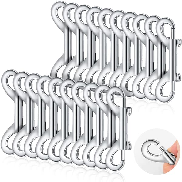 20 stk. Bolt Snap dobbelt endede karabinhager 3,5\" zinklegering Trigger kæde metal klips