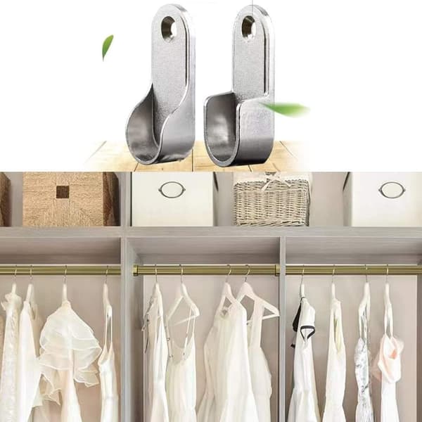 10-pack garderobsstångs fästen, garderobsstångs tillbehör, gardinstångs fästen, klädstångs väggfästen, garderobsstångs fästen