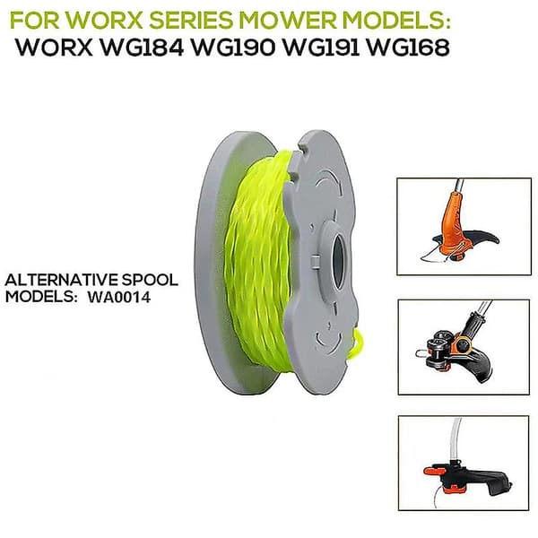 2 stk. græsslåmaskine spoler til Worx græstrimmer nylon trådspoler WA0014