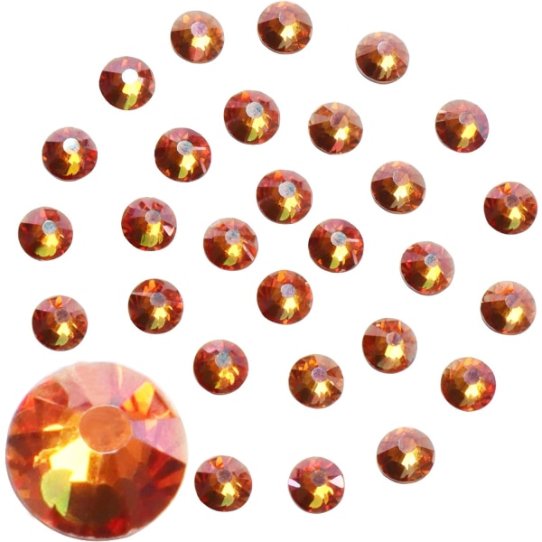 1440 stk limfiks krystall flatback rhinestones glass gems for neglekunst håndverk dekorasjoner klær sko Amber 1440pcs