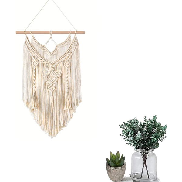 Macrame Väggbonad, Heminredning Macrame Väggmatta Handvävd Väggdekoration