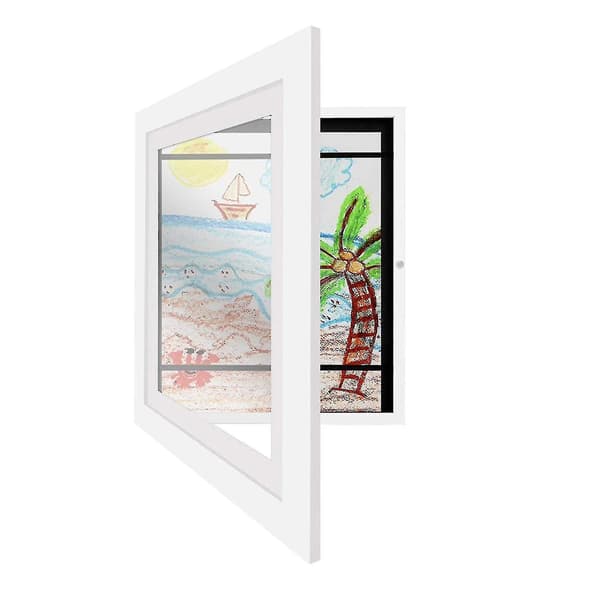 Barnkonst ramar Front-open Easy Change Art Frame ritningar konstverk bildramar för vägg bordsskiva White