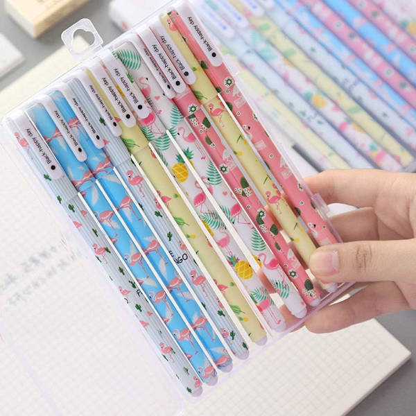 10 stk. søde farvepenne til kvinder Toshine farverige gelpenne flerfarvede penne til Bullet Journal-skrivning Roller Ball Fine Point-penne C Multicolored