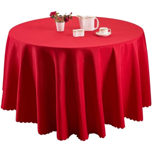Bordsduk rund bordsduk enkel stil bordsduk värmebeständig och fuktsäker familjens bröllopsrestaurangceremoni och andra aktiviteter