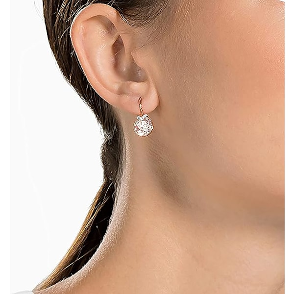 Örhängen i sterlingsilver med droppar för kvinnor och flickor - Cubic Zirconia - Genomborrade små örhängen