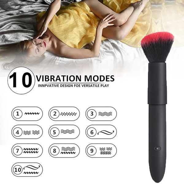 Trådlös Kraftfull Body Massager Makeup Brush Style 10 Starka Vibrationshastigheter Face Acupoint Massager Makeup Vibrator För