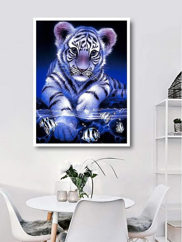 Diamantmaling / DIY 5D Diamantmaling - 30x40cm - Tigerunge