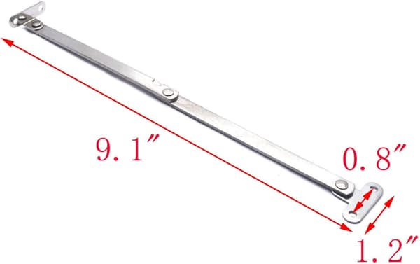 Rostfritt stål roterbar fällbar lockstöd gångjärn för möbelskåp 2-pack