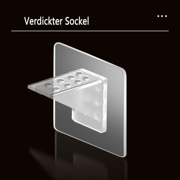 Hyllstödsspikar, 12-pack, 7 x 7 cm, L-formade självhäftande stödtrianglar