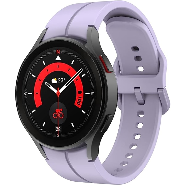 Kompatibel med Galaxy Watch 5 pro 45mm armbånd, silikon armbånd for menn og kvinner til Samsung Galaxy Watch 5, Galaxy Watch 4 Classic