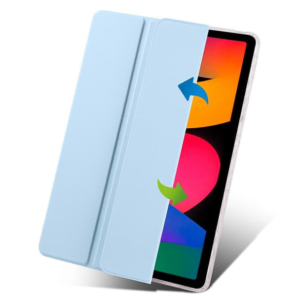 Fodral för Xiaomi Redmi Pad SE, Tri-Fold Ställ Läder+TPU+Akryl Klar Baksida Tablet Skydd
