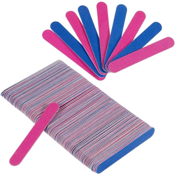 Nail File Set, 100 Pieces Disposable Professional Nail Files, Double Sided Emery Board, Nail Buffer File Kit for Home and Salon