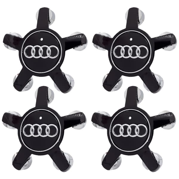 Audi Senterkopper / Hjulnav Bilmerke - 4-pakning Black 70mm / 135mm