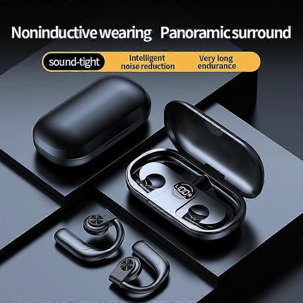 Typ B GT01 Benledningshörlurar Touch Control Hörlurar Bluetooth Öronkrokar Headset