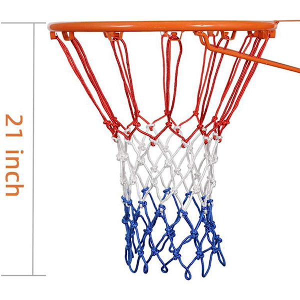 Basketbollnät Heavy Duty Basketbollnät Ersättning Passar Standard Inomhus eller Utomhus Fälg, 2-Pack