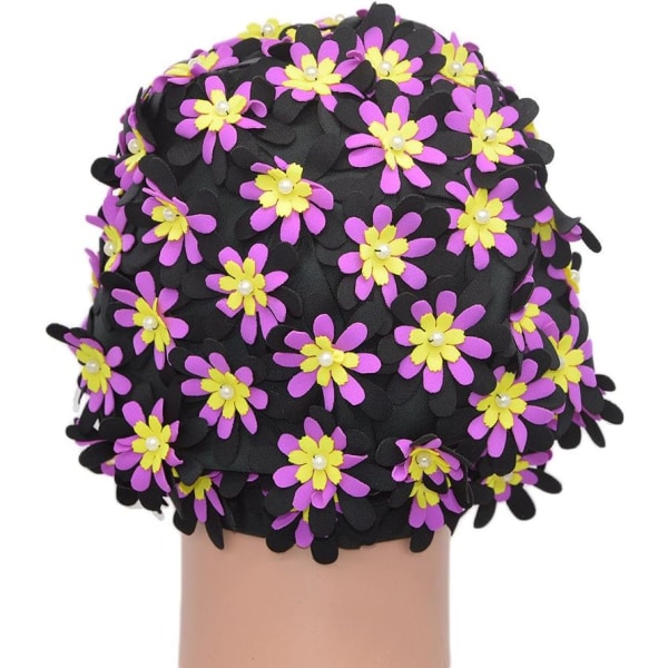 Cap Floral Petal Retro Style Badmössor för kvinnor