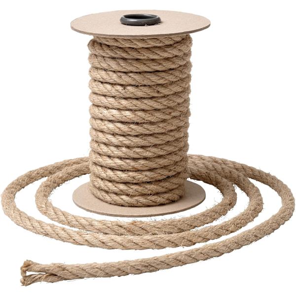 12 mm Naturlig Jute Rep för Dekorationer och DIY, 10 meter, Hållbar