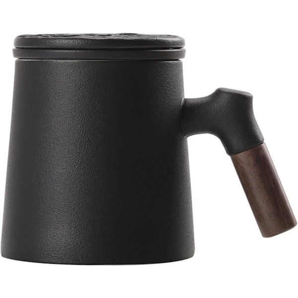 Blå og Hvid Tekopper med Træhåndtag Keramisk Tekop med Infuser og Låg Kop til Infusion af Løse Blade Te amarillo