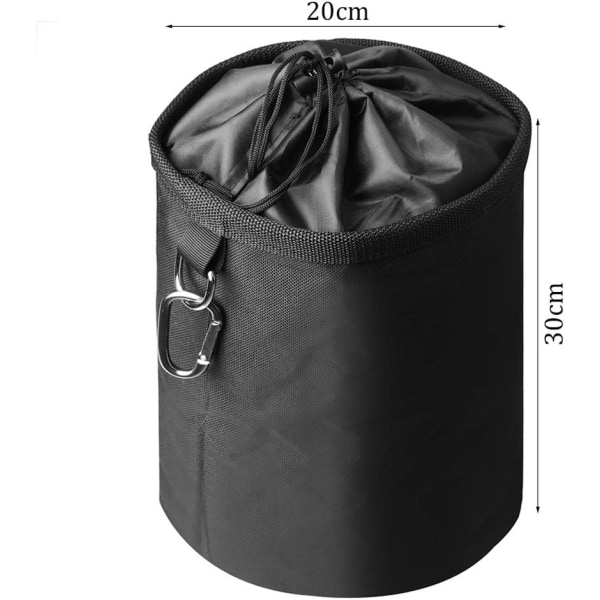 Svart stor pinnpåse, slitstark premium klädpåse Vattentät klädnålspåsar med hängklämmor Resistant klädväska (svart)