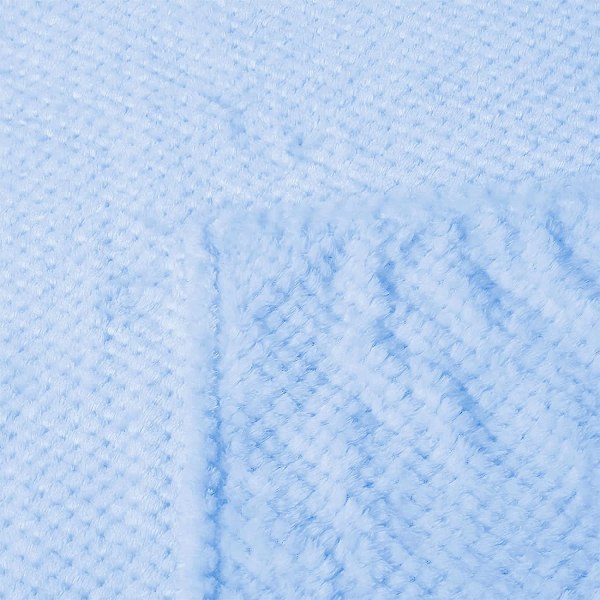 Flanellfilt, 127x178 CM Mjuk Soffa Kast, Våffel Fleece Kast för Soffa, Baby Blå Filt
