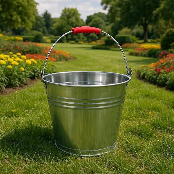 Metalspand - Vandspand, Have, Multipurpose - Rustfrit stål - 8 liter