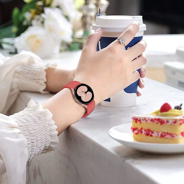 Kompatibel med Galaxy Watch 4 5 Series armbånd, blødt silikonebånd sportsrem til Samsung Galaxy Watch 4 /Galaxy Watch 4 Classic /Galaxy Watch 5