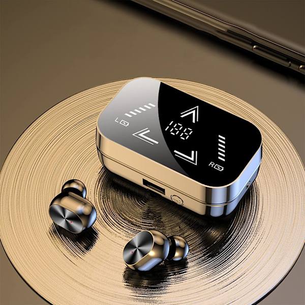 Digitalt strømdisplay Bluetooth-headset Mini privat modus True Wireless 5.2 Binaural In-ear