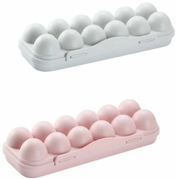Äggförvaringslåda, 2 äggkartongkylskåp, äggkartong i plast, äggbricka för kylskåp, 12 äggsförvaringslåda