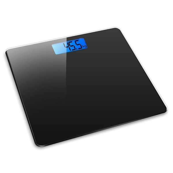 Digital elektronisk badevægt badevægt kropsvægt 26x26cm 180KG platform baggrundsbelyst display vægtstyring