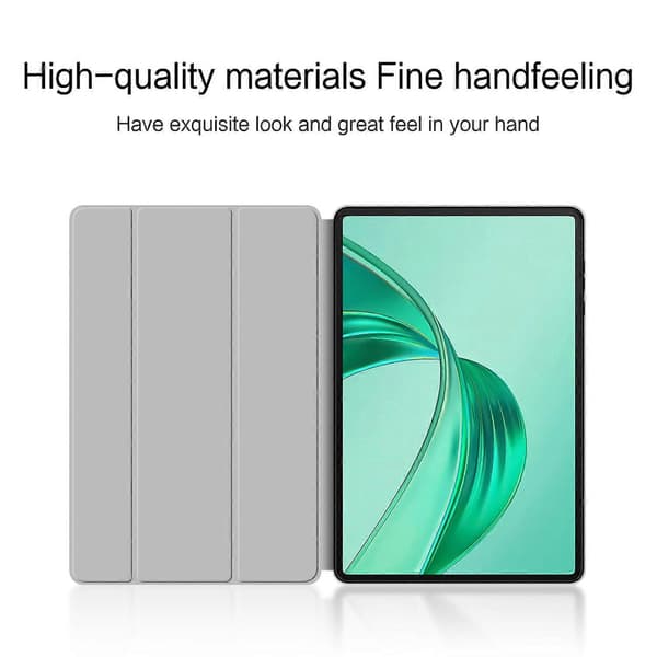 For Honor Pad X8a Etui PU Læder TPU Bagside Trifold Stand Tablet Cover - Grå
