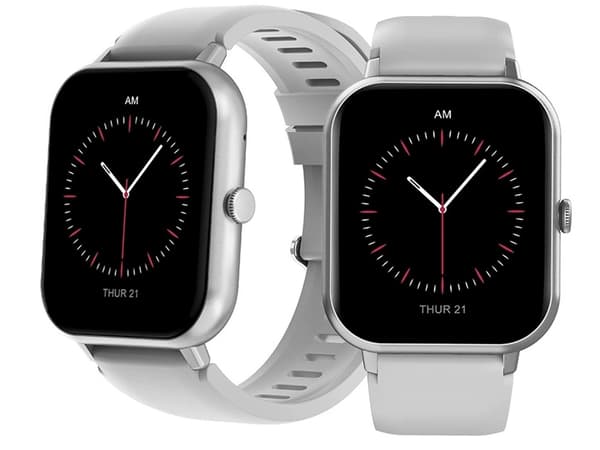 Smartwatch dam/herr gummiband sport bluetooth samtal grå gray