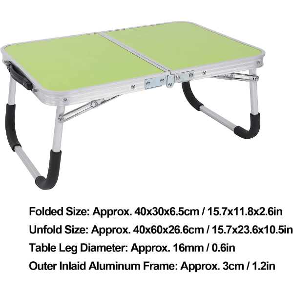 Fällbart campingbord hopfällbart kort campingbord litet bärbart campingbord i aluminiumlegering ultralätt kompakt förtjockat campingbord