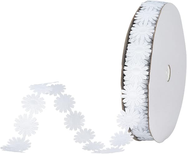 20 meter Malan blomst blondebånd broderi blondekant polyester dekorative pynt til syning bryllupsblomster Valentinsdag