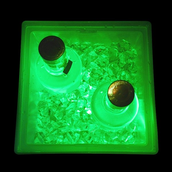 3,5 LED Ice Hink Cooler, förvaringsbadkar Cocktail Champagne Vattentät fyrkant