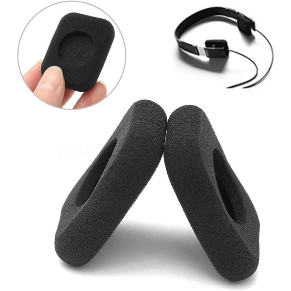 FORM2 Hörlurar In-Ear Hörlurar Öronkudde Överdrag Svamp Fyrkantig Skum Ultra Mjuk Kudde Hållbar Bekväm Svart 4-Pack, 50*40mm