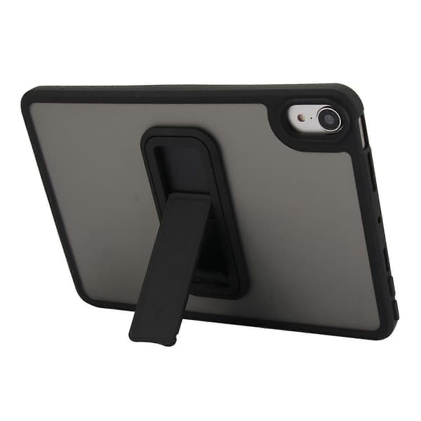 Etui til iPad mini (2024)/(2021) med Støttefod TPU+PC Hud-Touch Tablet Cover - Sort