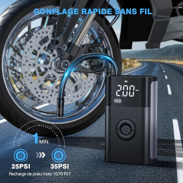 Bärbar Luftkompressor, 150PSI Däckpump, Luftkompressor med Tryckmätare, Mini Kompressor Lämplig för Bilar, Motorcyklar, Cyklar, etc.