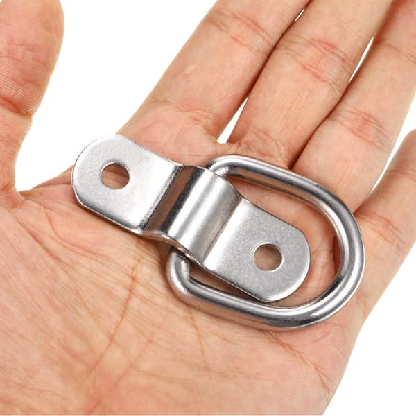 24 stk. D-ring surring 1/4 tommer rustfrit stål D-ring trailer D-ring monteringsplade til spændestropper med ratchet bil lastbil sengplade