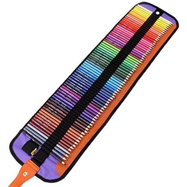 72 färgade pennor set färgpennor Aritist Grade med nylonfodral/vässare 3,5 mm mjuk kärna