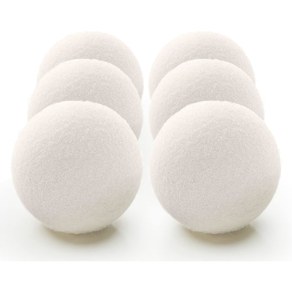 Tørketrommelballer, ullballer vaskeri, gjenbrukbare tørkeballer 6pc-7cm