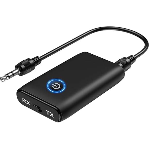 Bluetooth 5.3-modtager, 3,5 mm jack-biladapter, 2-i-1 Bluetooth-auxiliary til bil, egnet til biler